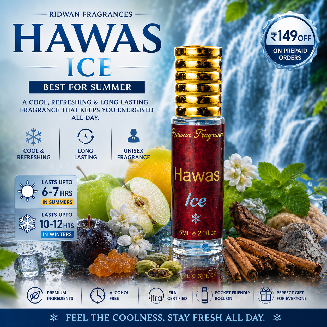 R@S@SI HAWAS ICE - Inspired 6ML Roll On