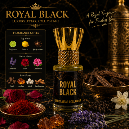 ROYAL BLACK - 6ML Attar Roll On