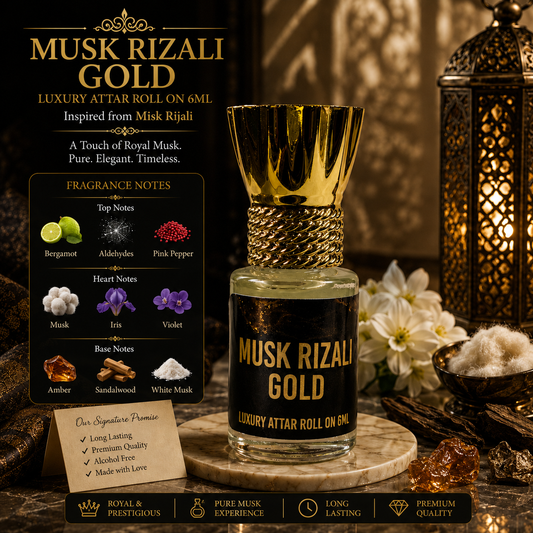MUSK RIZALI GOLD - 6ML Attar Roll On