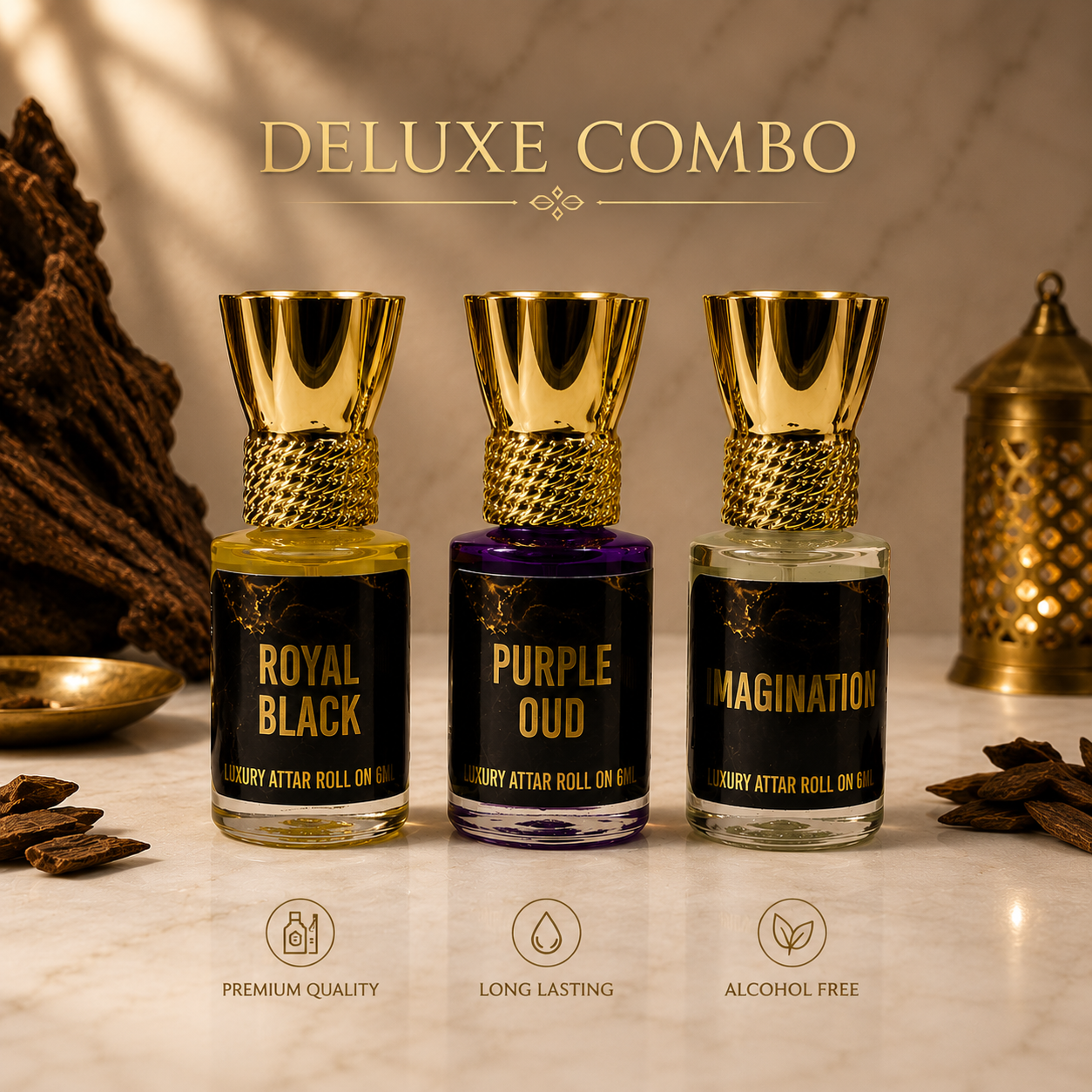 DELUXE COMBO - Pack Of 3 (6ML Attar Roll On)