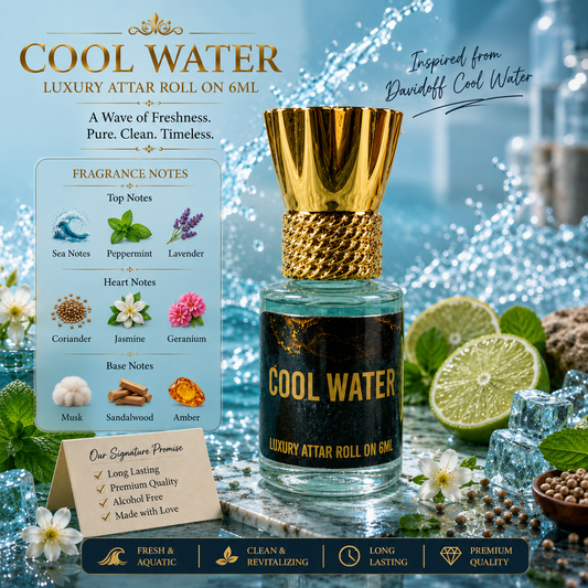 COOL WATER - 6ML Attar Roll On